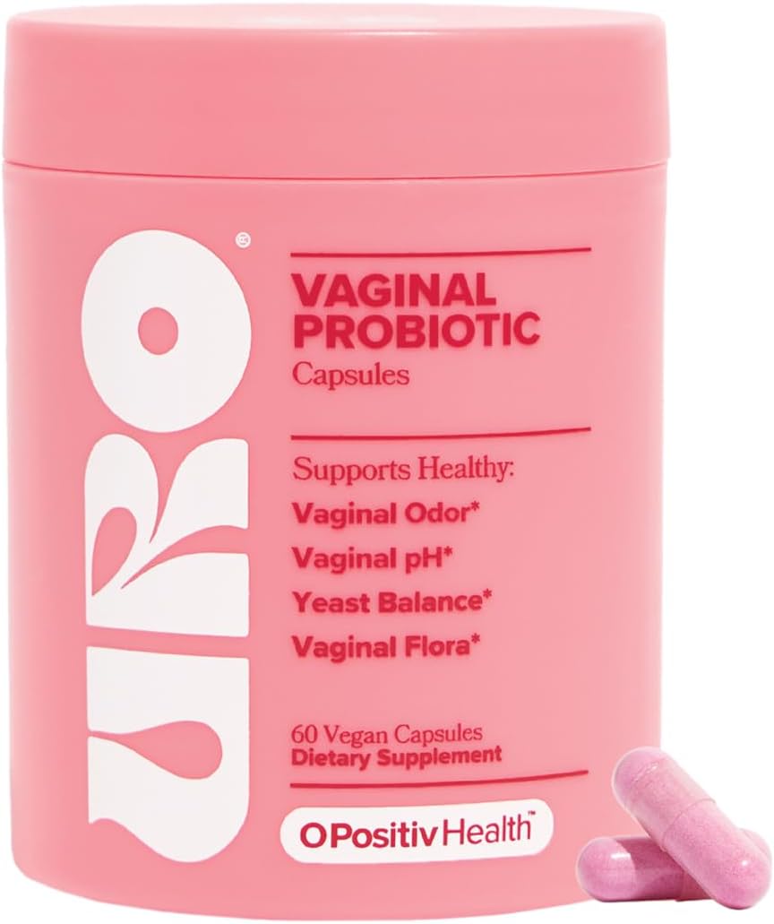 O Positiv URO Vaginal Probiotics for Women – pH Balance & Vaginal Health Support, 60 Capsules