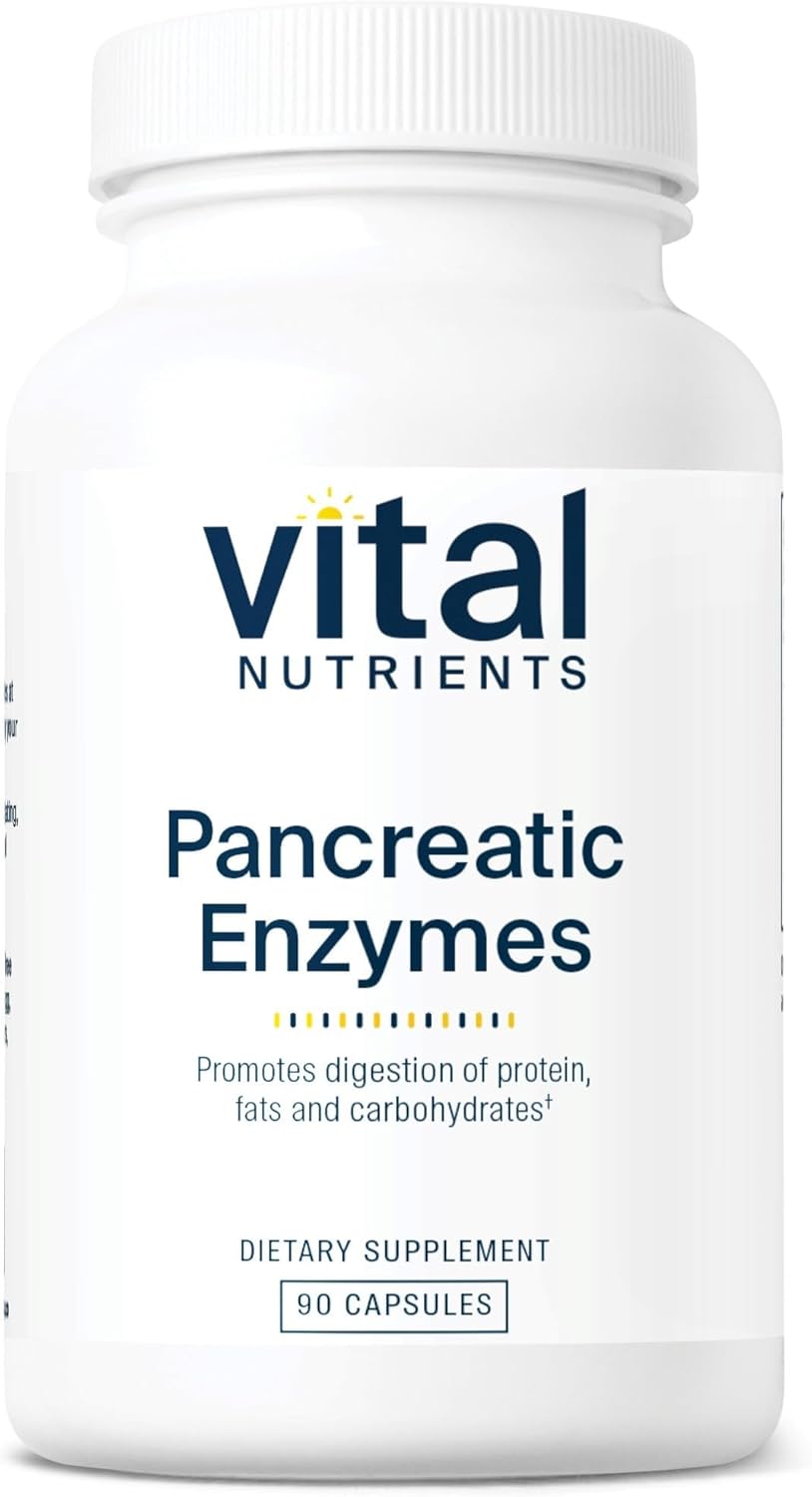 Vital Nutrients Pancreatic Enzymes 1000 mg (Full Strength) – Digestive Enzyme Supplement | 90 Capsules