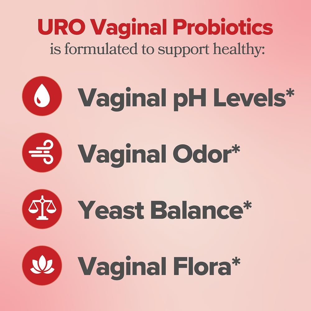 O Positiv URO Vaginal Probiotics for Women – pH Balance & Vaginal Health Support, 60 Capsules