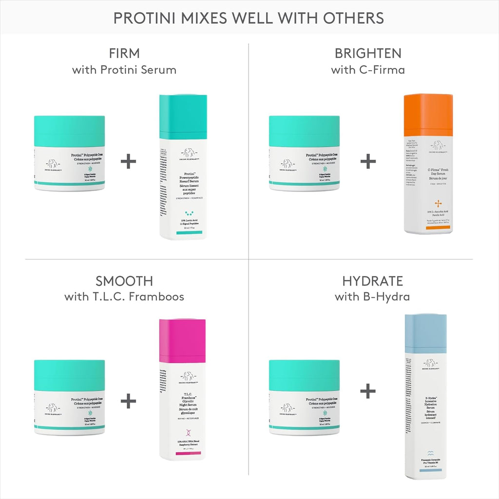 Drunk Elephant Protini Polypeptide Cream – Firming Moisturizer | Clean Skincare | Fragrance-Free