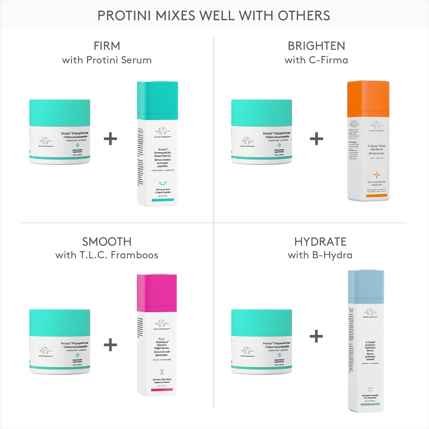 Drunk Elephant Protini Polypeptide Cream – Firming Moisturizer | Clean Skincare | Fragrance-Free
