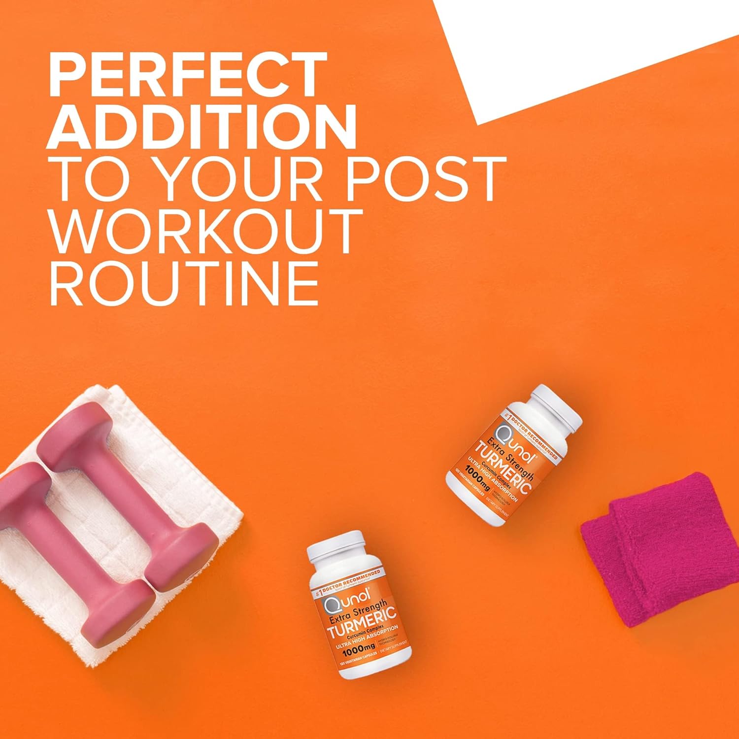 Qunol Turmeric Curcumin 1000mg – Ultra High Absorption Joint Support, 120 Capsules