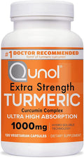 Qunol Turmeric Curcumin 1000mg – Ultra High Absorption Joint Support, 120 Capsules